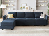 Modular Sectional Sofa with Storage Ottoman U Shaped Couch with Reversible