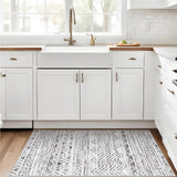 Morocccan 2x3 Entryway Area Rug: Soft Kitchen Washable Modern Rugs Door Mat Small Neutral Farmhouse Non