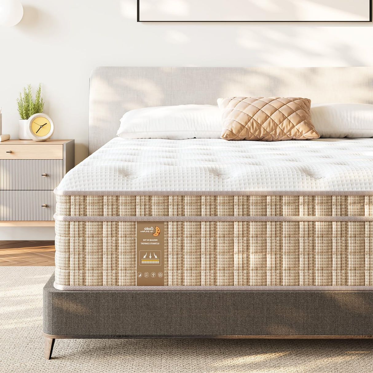 King Mattress, 12 Inch Hybrid King Size Mattress in a Box, Firm King Mattress