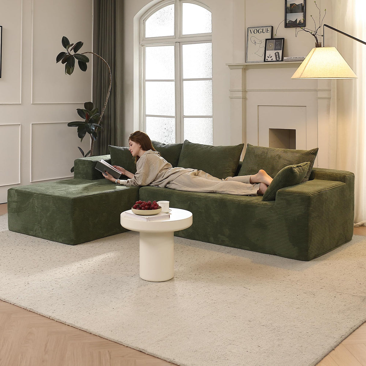 Cloud Sectional Couch with L-Shape Chaise,Modern Modular Sofa with Deep Seat