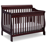 Simmons Kids Carter 6-in-1 Convertible Crib - Greenguard Gold Certified, Black Ebony+ Quiet Nights Breathable