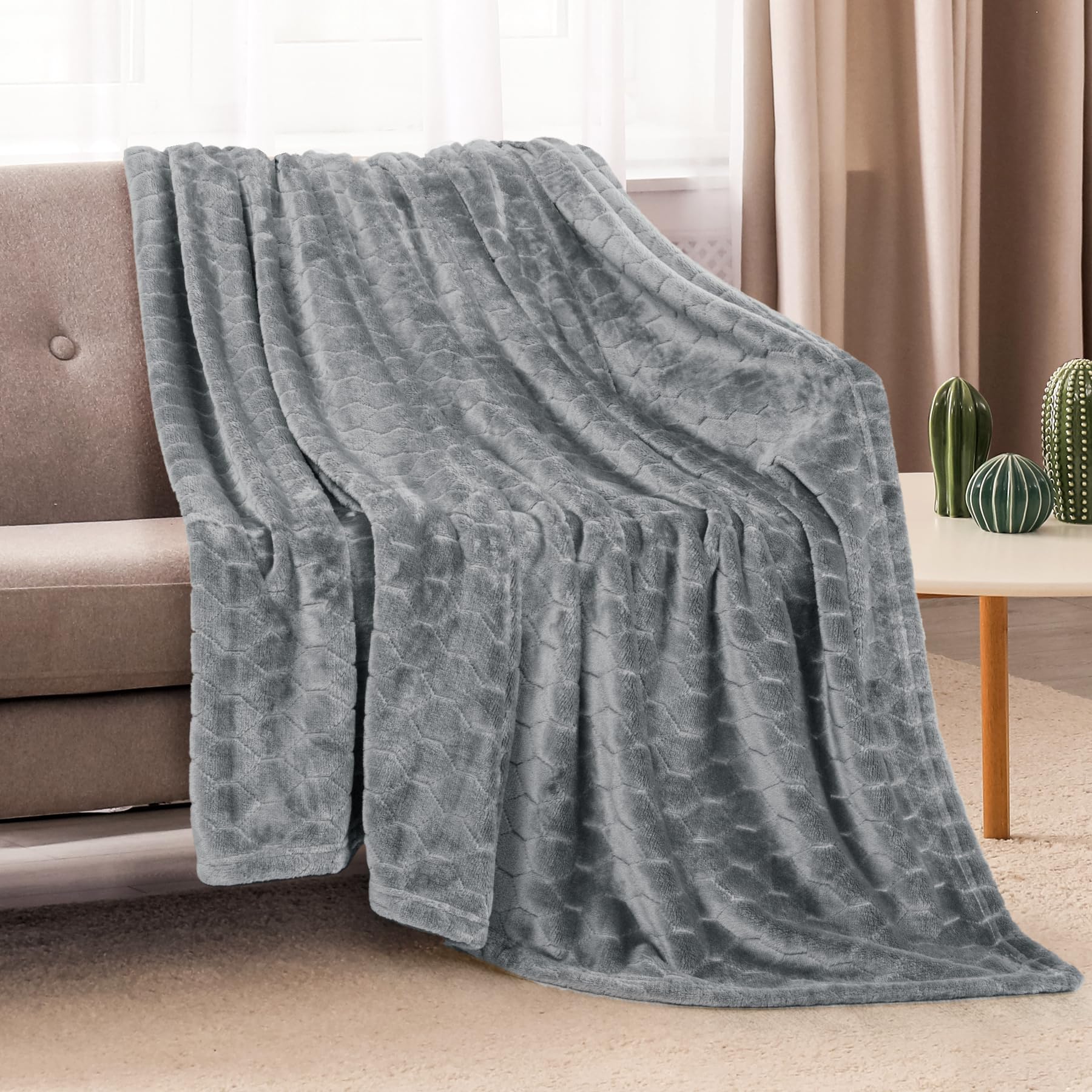 Fleece Bed Blanket King Super Soft Fluffy Fuzzy Plush Blanket