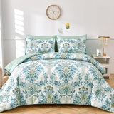 Blue Comforter Set  Damask Pattern Bed in a Bag Boho Paisley Bedding