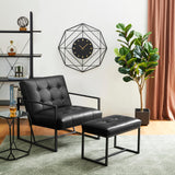 Ottoman Bench, Modern PU Leather Vanity Stools Chairs