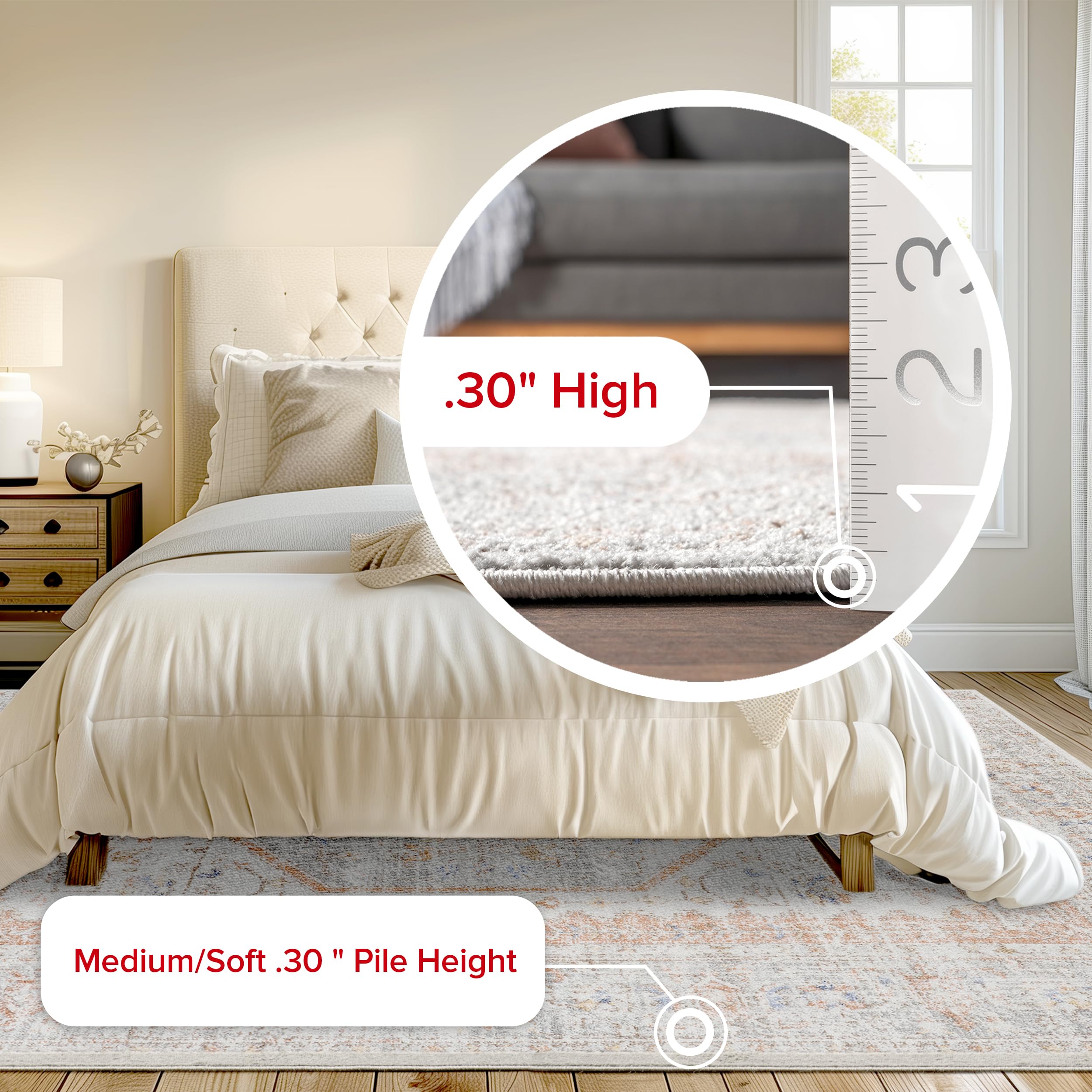 Jacquie Vintage Floral Area Rug 10x14 - Transitional Silver Ivory