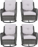 Wicker Patio Furniture Set - 5 Piece Rattan Outdoor Sectional Conversation Sets