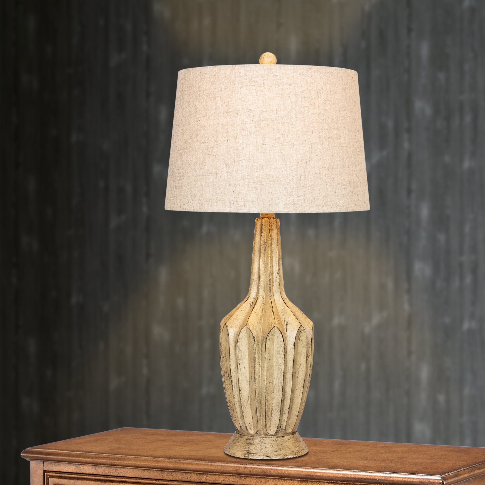 6257 Table Lamp, 29.5, Beige