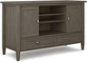 Lev SOLID WOOD 72 Inch Wide Contemporary TV Media Stand in Smoky Brown