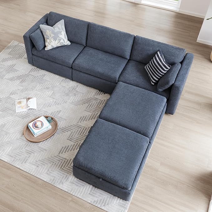 Oversized Modular Sectional Fabric Sofa set, FSC Certified Extra Large