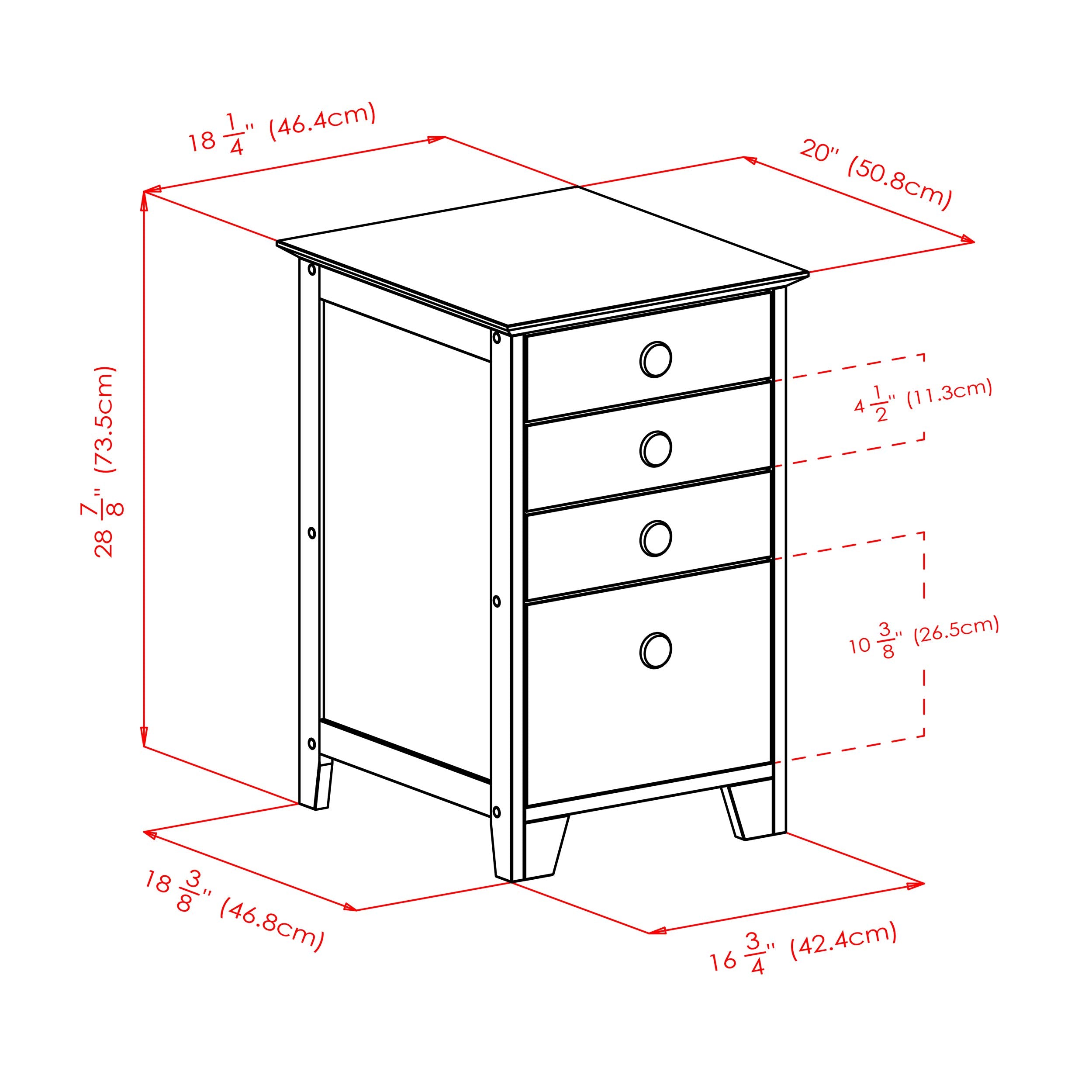 Studio File Cabinet, Honey