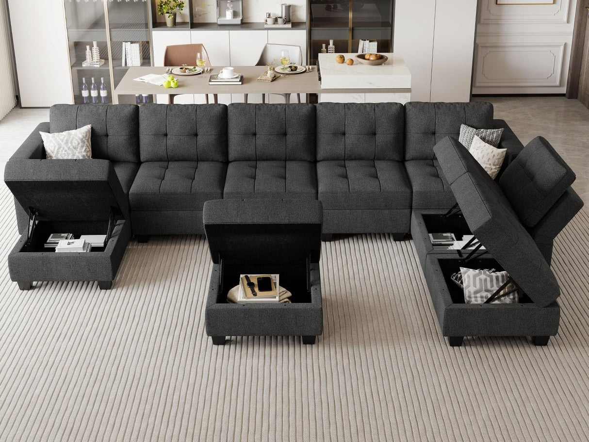 Oversized Modular Sectional Sofa with Reversible Chaise Convertible Sectional Modular