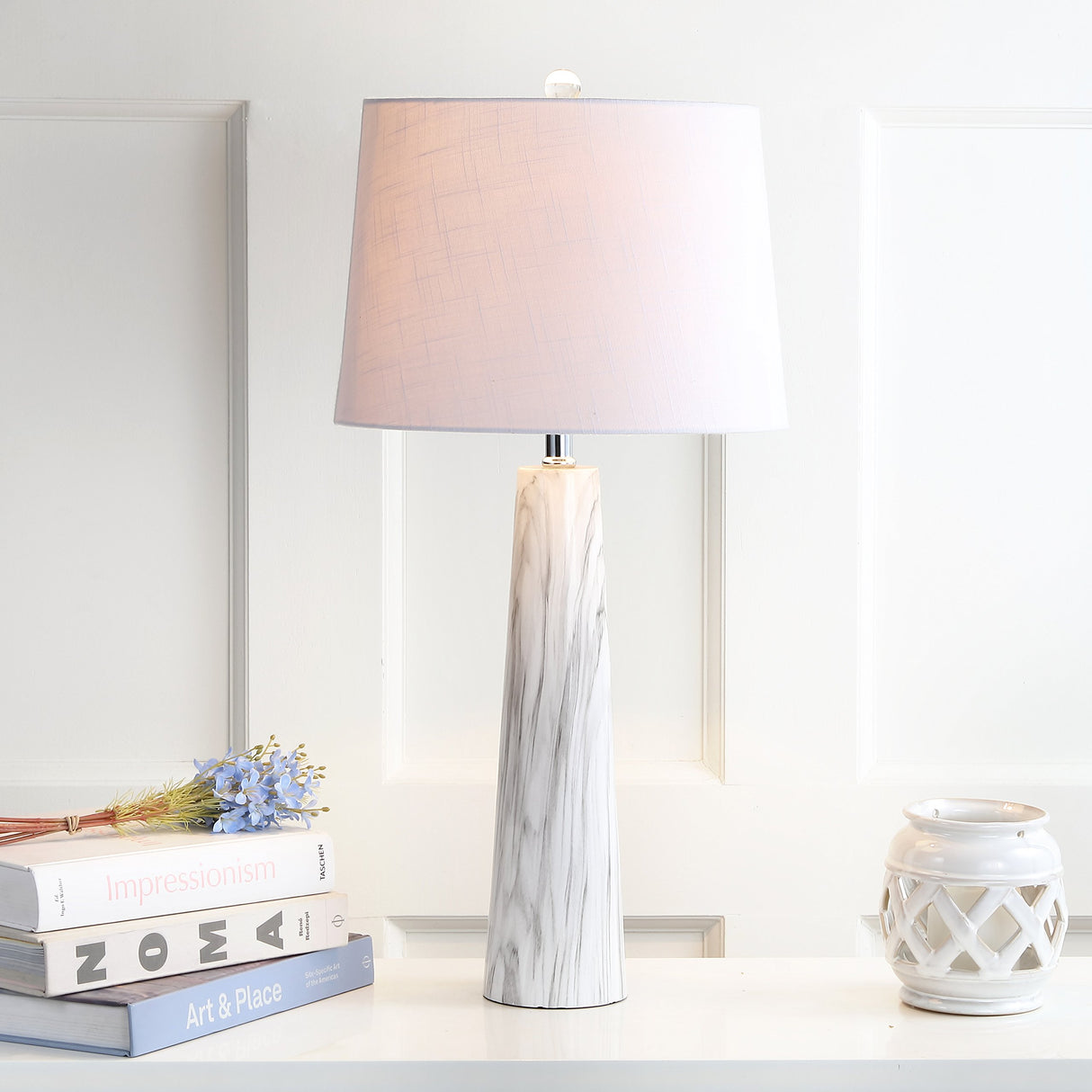 Bradley 29" Resin LED Table Lamp - Modern Glam Bedside Lighting
