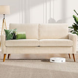 68" Loveseat Sofa Green Corduroy, Mid Century Modern Love Seat Couches