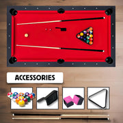 6 FT Pool Table. Includes Billiard Tables Accessories- 2 Pool Cues, Set of Balls