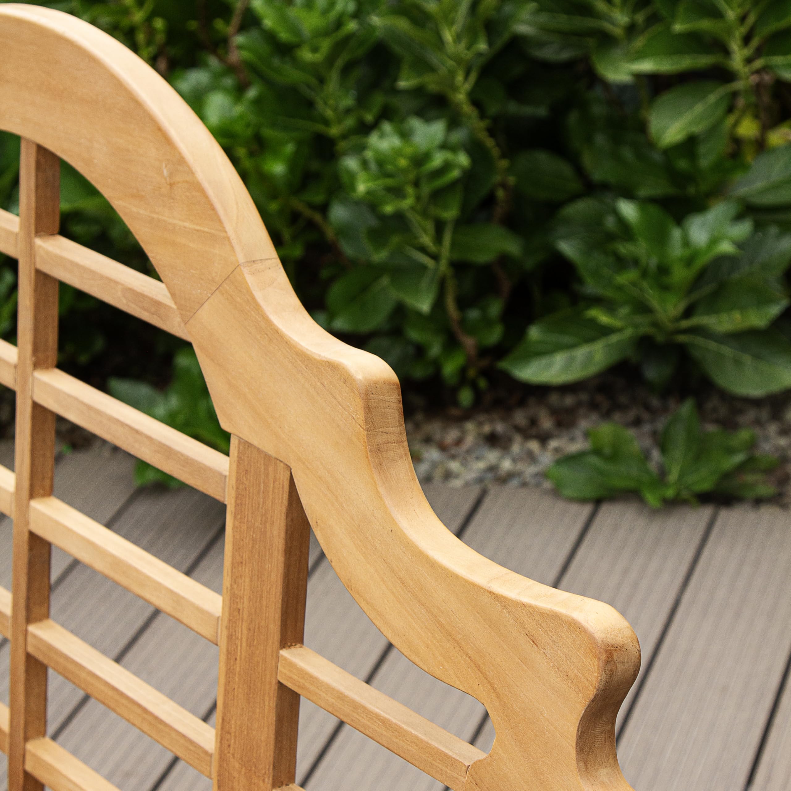 Lutyens 5-Foot Teak Wood Outdoor Garden Bench for Patio Furniture, Weather-Resistan