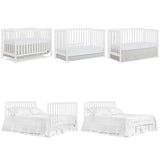 Ridgefield 5-in-1 Convertible Crib in White, Greenguard Gold Certified