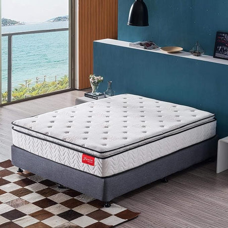 Queen Mattress 11.4 Inch Pillow Top Pocket Spring Hybrid Mattress,