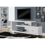 Furniture White Hollow-Core 60" L TV Console