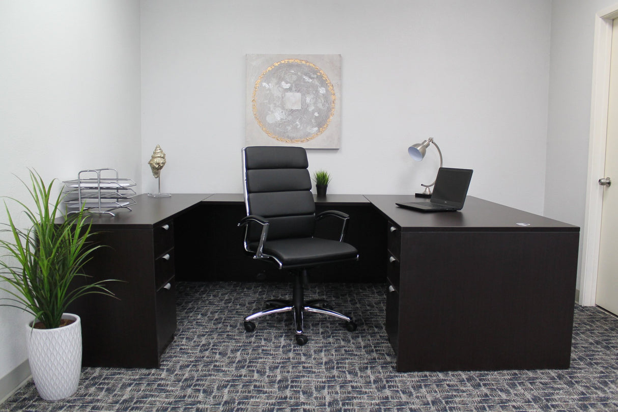 CaressoftPlus Executive Chair, Traditional, Metal Chrome Finish