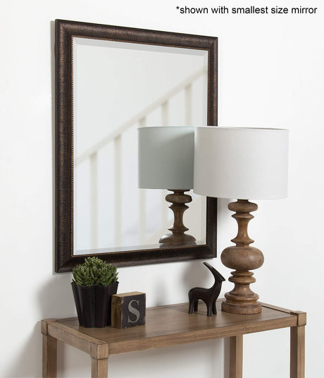 Aldridge Framed Decorative Rectangle Wall Mirror, 22 x 28, Bronze