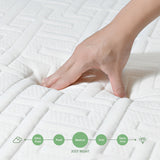 Full Mattress, 12 Inch Green Tea Memory Foam Mattress in a Box