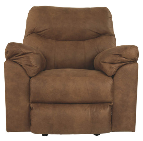 Boxberg Oversized Faux Leather Manual Pull Tab Rocker Recliner, Brown