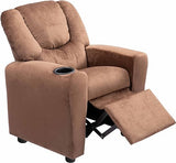 Suri Push Back Kids Recliner Chair with Footrest & Cup Holders