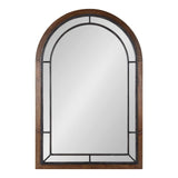 Kate and Laurel Audubon Farmhouse Wall Mirror, 24 x 36, Rustic Brown