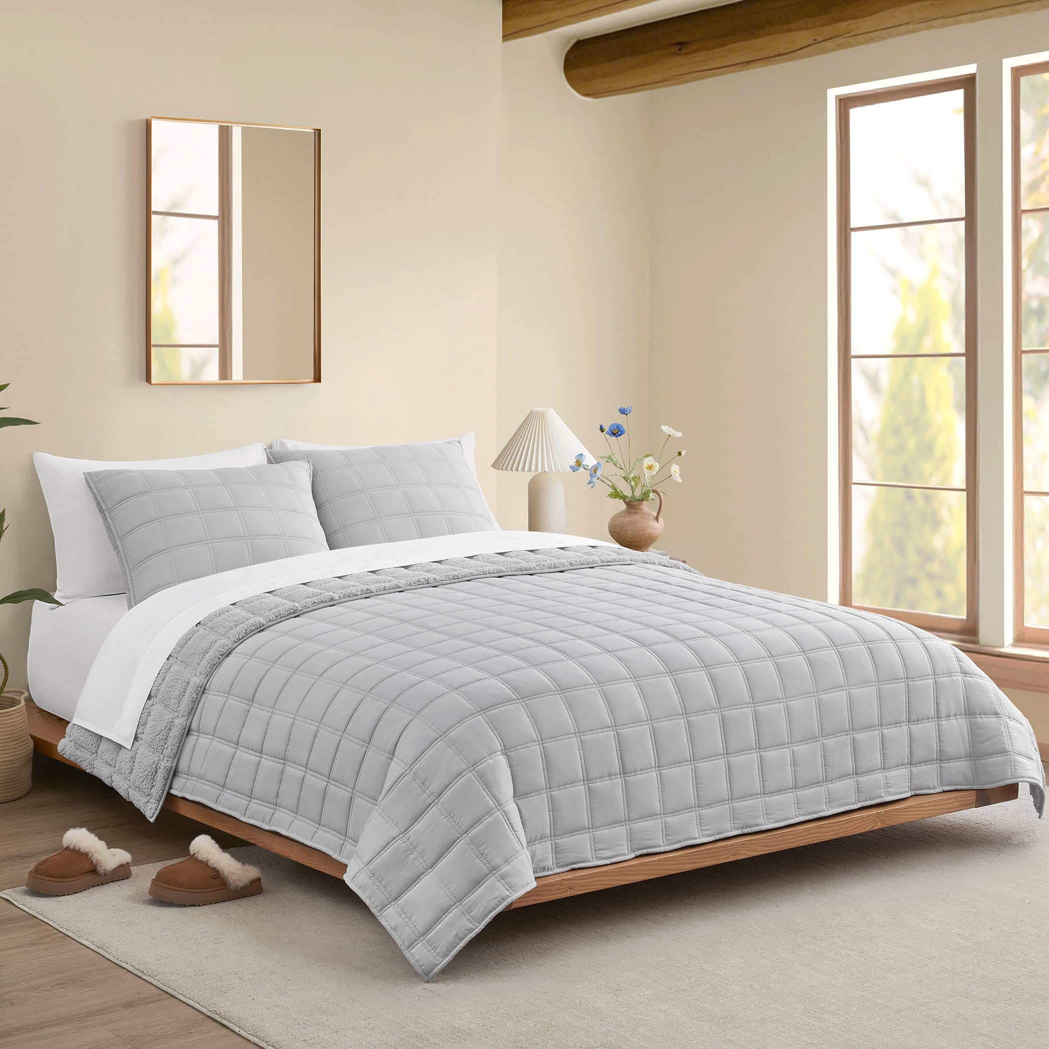Gizelle King Quilt Set with 2 Pillow Shams - Lightweight All Season Bedding