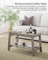 Coffee Table with Storage Shelf, 2-Tier Coffee Tables for Living Room