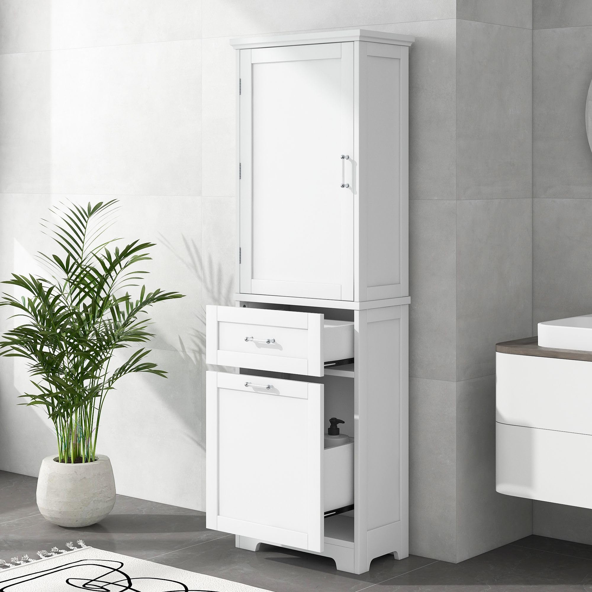 Tall Bathroom Storage Cabinet, Freestanding Storage Cabinet
