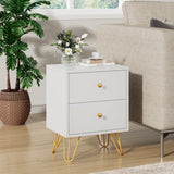 Nightstand Set of 2, End Side Table Double, Bedside Table with 2 Drawers