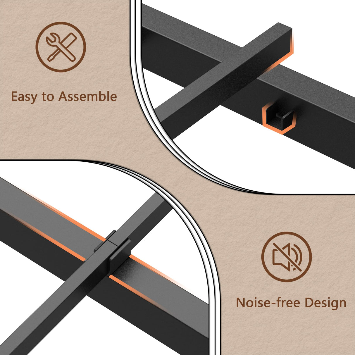 Full Size Metal Bed Frame with RGB LED Lighting & Charging Station