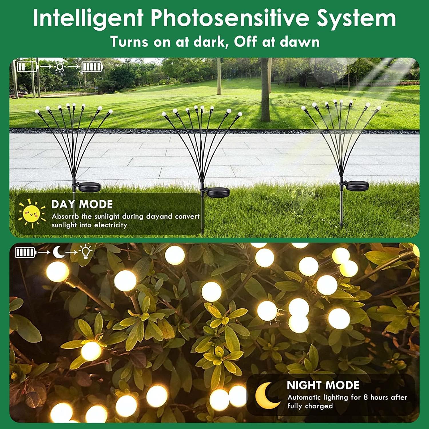6 Pack Halloween Solar Spider Garden Lights, 6 Pack Halloween Lights