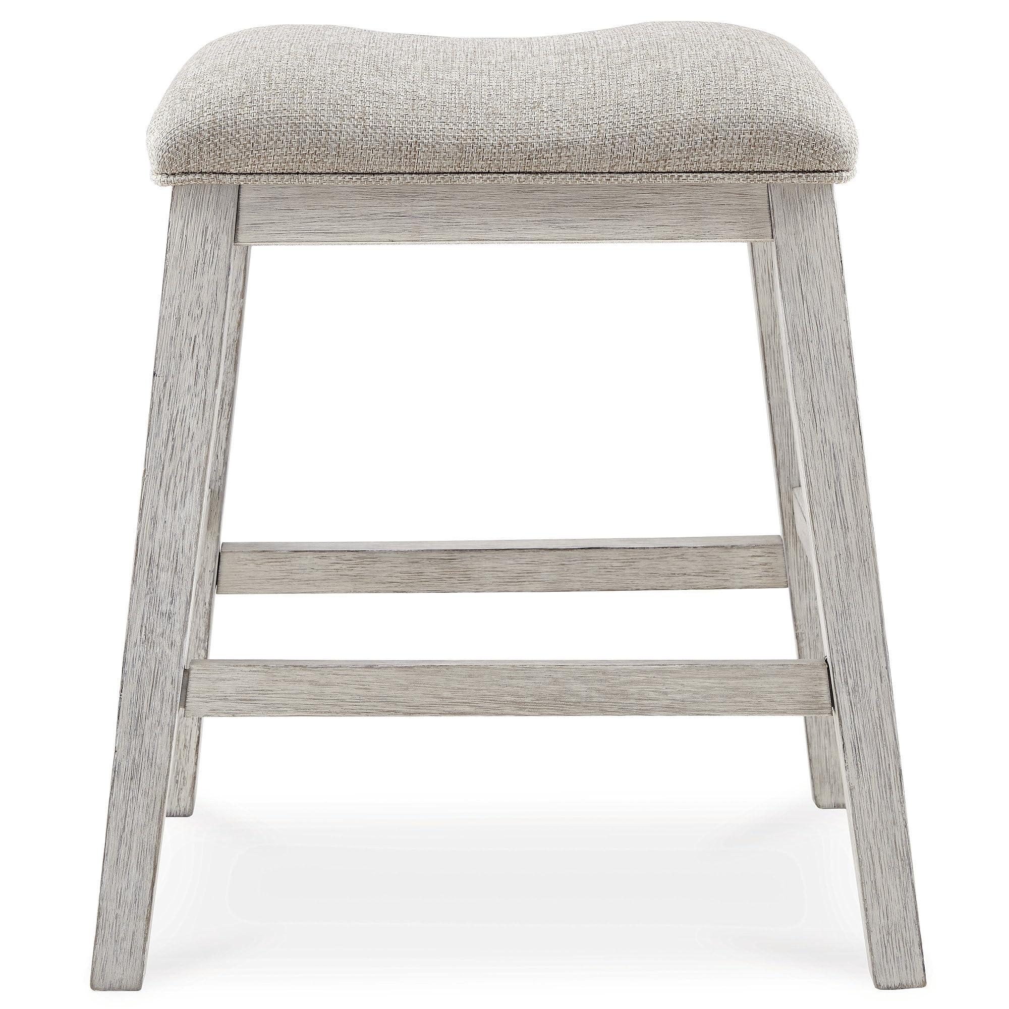 Skempton Modern 24" Counter Height Upholstered Barstool, 2 Count, Whitewash