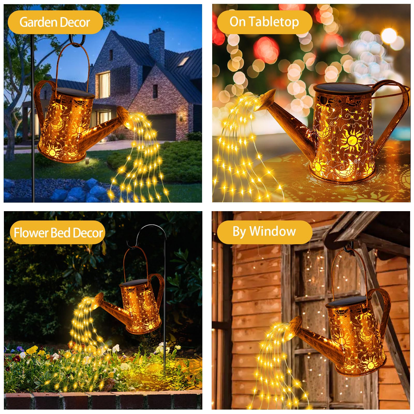 Solar Garden Lights Outdoor, Solar Watering Can Lights Garden Decor Gifts for