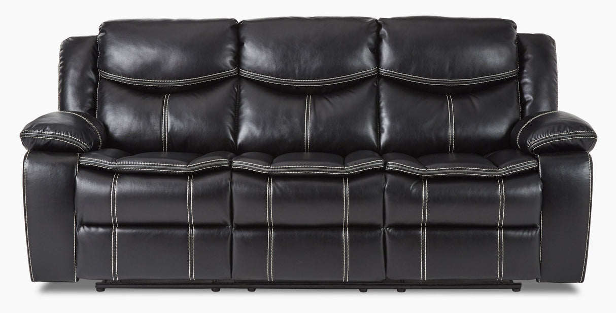 Double Reclining Sofa (Manual), Black