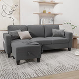 Couch for Living Room, Small Sectional Couch, 78" L Shaped Sofa 3 Seat Modern Sofa