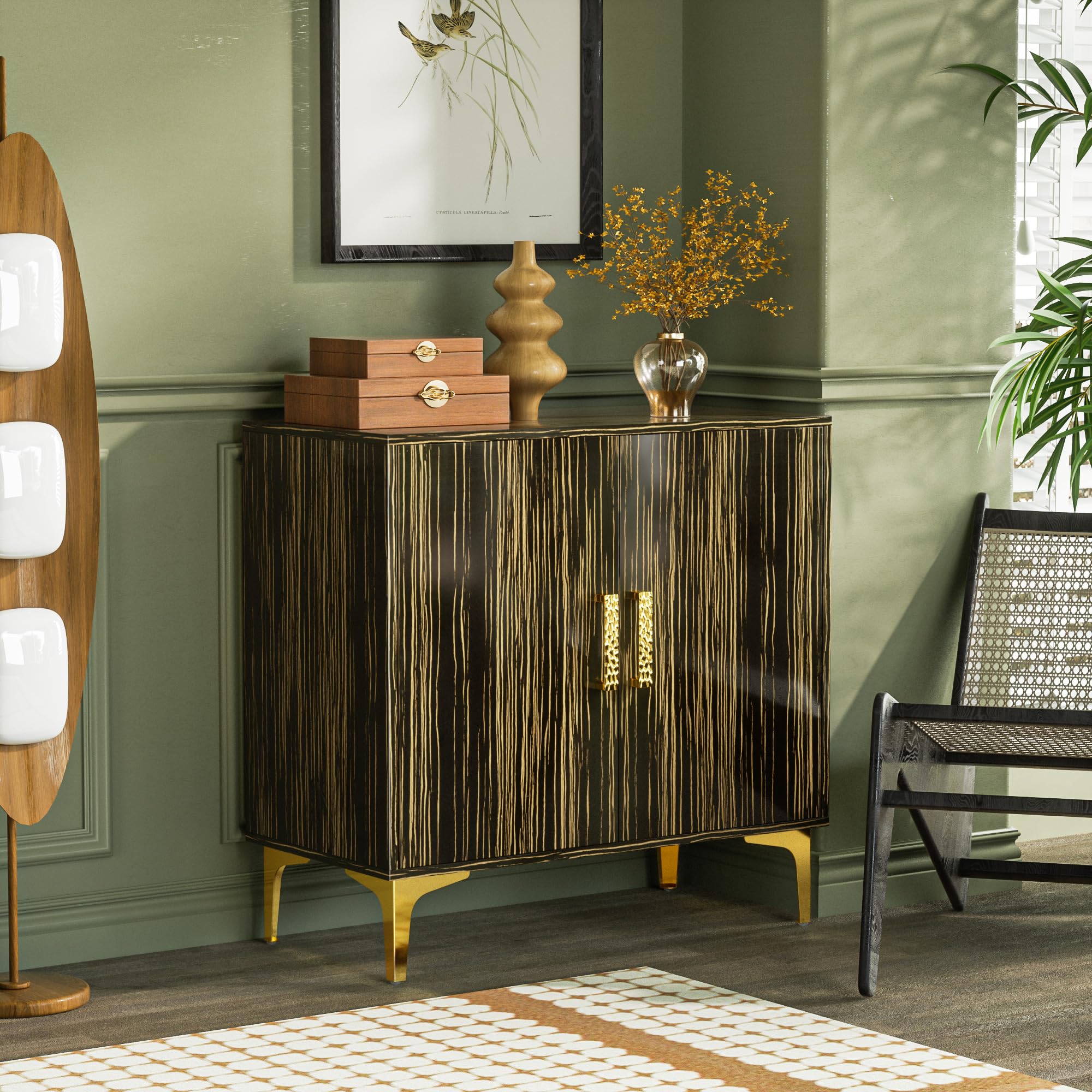 Cabinet with Storage, Storage Cabinet with Doors and Adjustable Shelf, Accent Cabinet