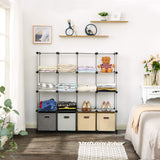 Cube Storage Organizer 16 Cubes DIY Cabinet Bookshelf Kids Organizers and