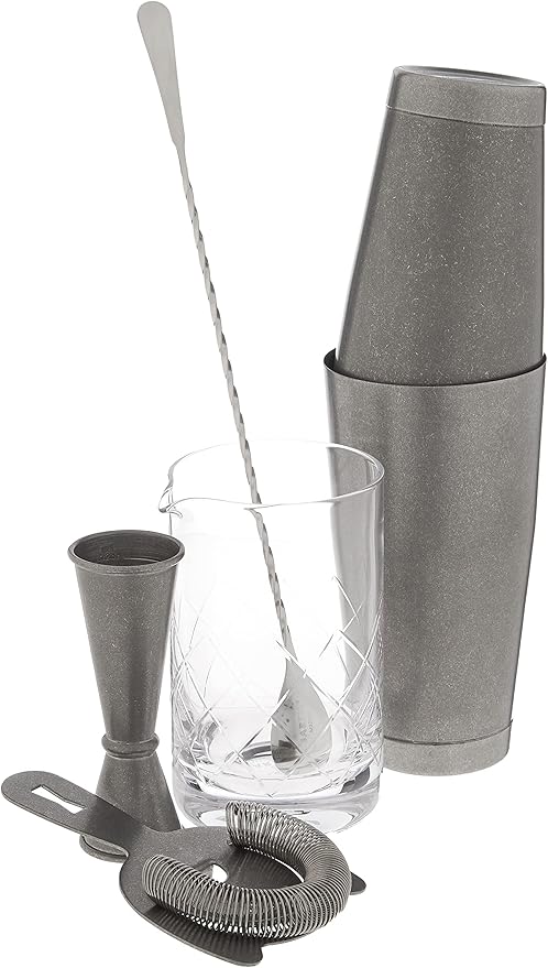 Essential Deluxe Mixing Cocktail Kit, Black, Model Number: M37131BK