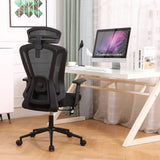 Ergonomic Home Office Chair, High Back Desk Chair with Adjustable Lumbar Support,