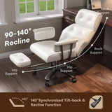 Big and Tall Reclining Office Chair with Footrest - 400lbs Capacity