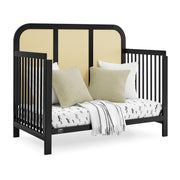 Theo 6-in-1 Convertible Crib - Greenguard Gold Certified, Black/Textured Almond