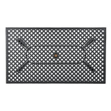 Christopher Knight Home Cayman Cast Aluminum Rectangle Table, Black Sand