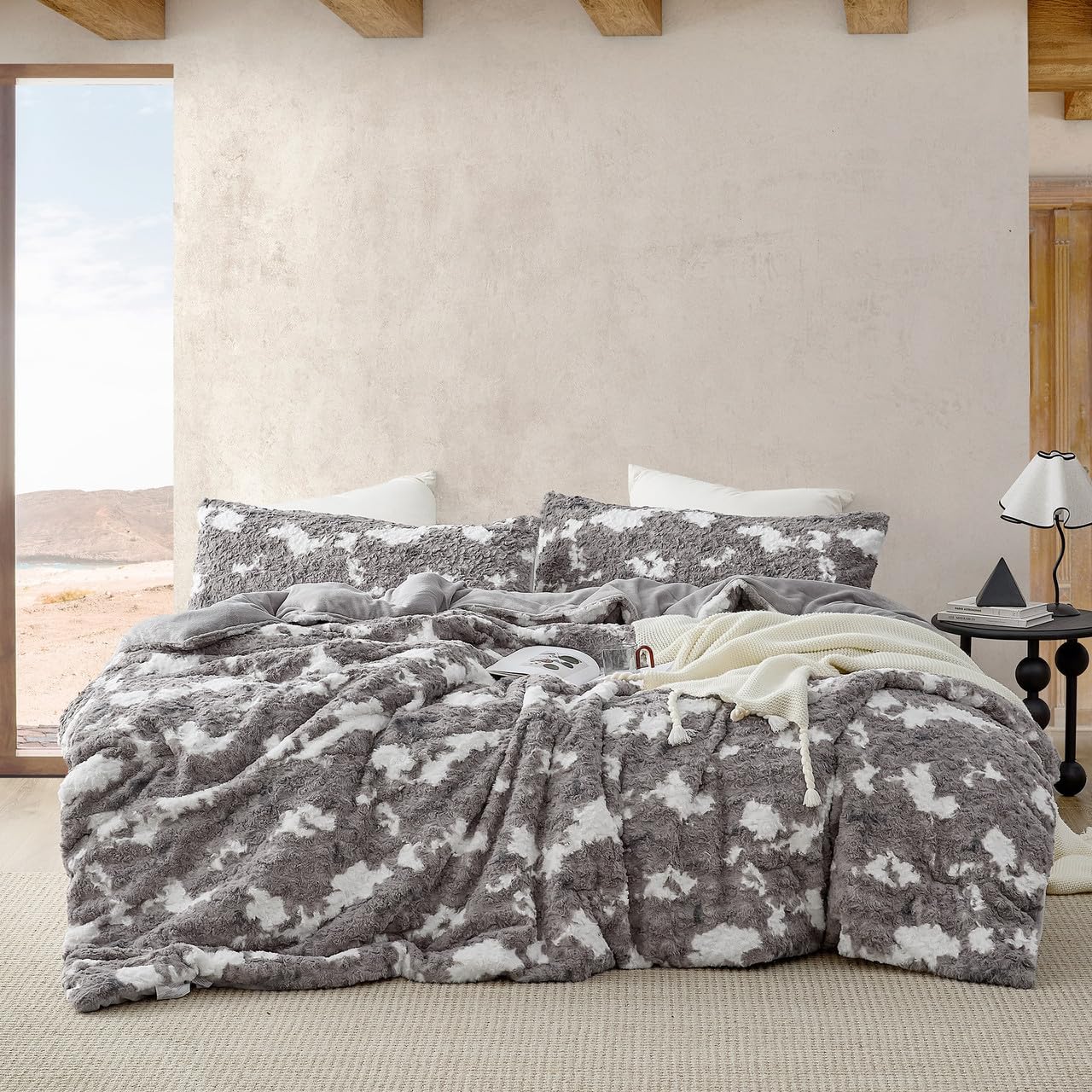 Puppy Love - Coma Inducer® Oversized Queen Comforter Set - Gray and White