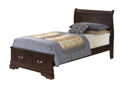 Glory Furniture Storage Bed, Twin, Cappuccino, 4 boxes