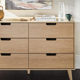 Modern 6-Drawer Dresser Bedroom Storage Organizer, 52 Inch, Riviera