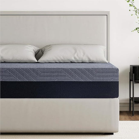 King 14 Inch Memory Foam Mattress in a Box, Cooling Knit Fabric Cover,