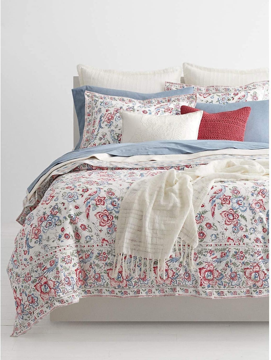 Lucie Birds Jacobean King Comforter Set - 3 Piece